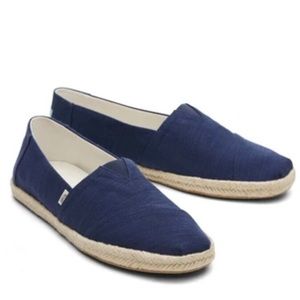 Tom’s Blue Alpargata Rope Cotton Shoes